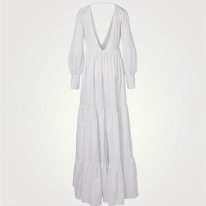 KALITA
Circle Cotton Satin Long-Sleeve Maxi Dress